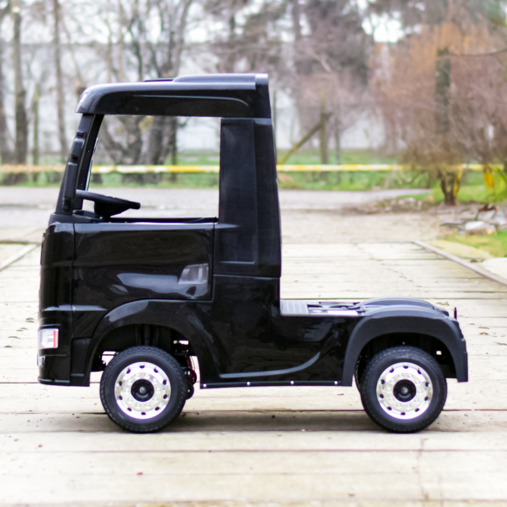 Camion electric pentru copii, SCANIA R-SERIES, tractiune 4x4, 180W, 12V 14Ah, echipare premium, negru [11]