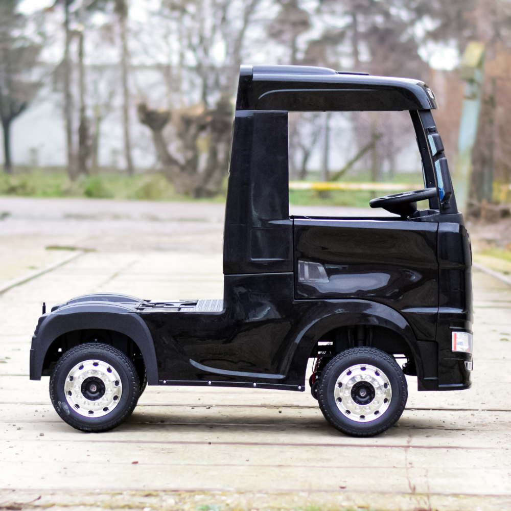 Camion electric pentru copii, SCANIA R-SERIES, tractiune 4x4, 180W, 12V 14Ah, echipare premium, negru [6]