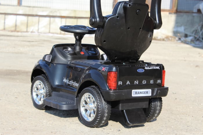Licensed ride-on Ford Ranger 3 in 1, electric stroller for children, black [6]