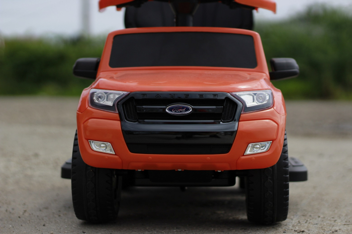 Licensed electric ride-on stroller for children Ford Ranger 3 in 1, standard equiped, orange [5]