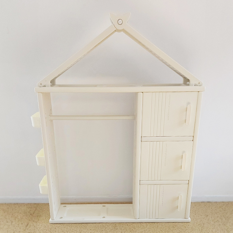 Organizer cabinet for the child's room, accessories included, HDPE material, multiple storage options, white [10]