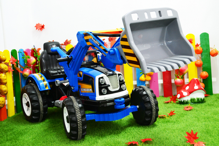 Children Ride On electric excavator for 3-6 years, 90W, 12V, standard, blue color [3]