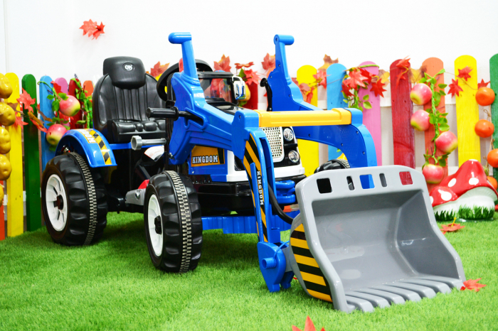 Children Ride On electric excavator for 3-6 years, 90W, 12V, standard, blue color [2]