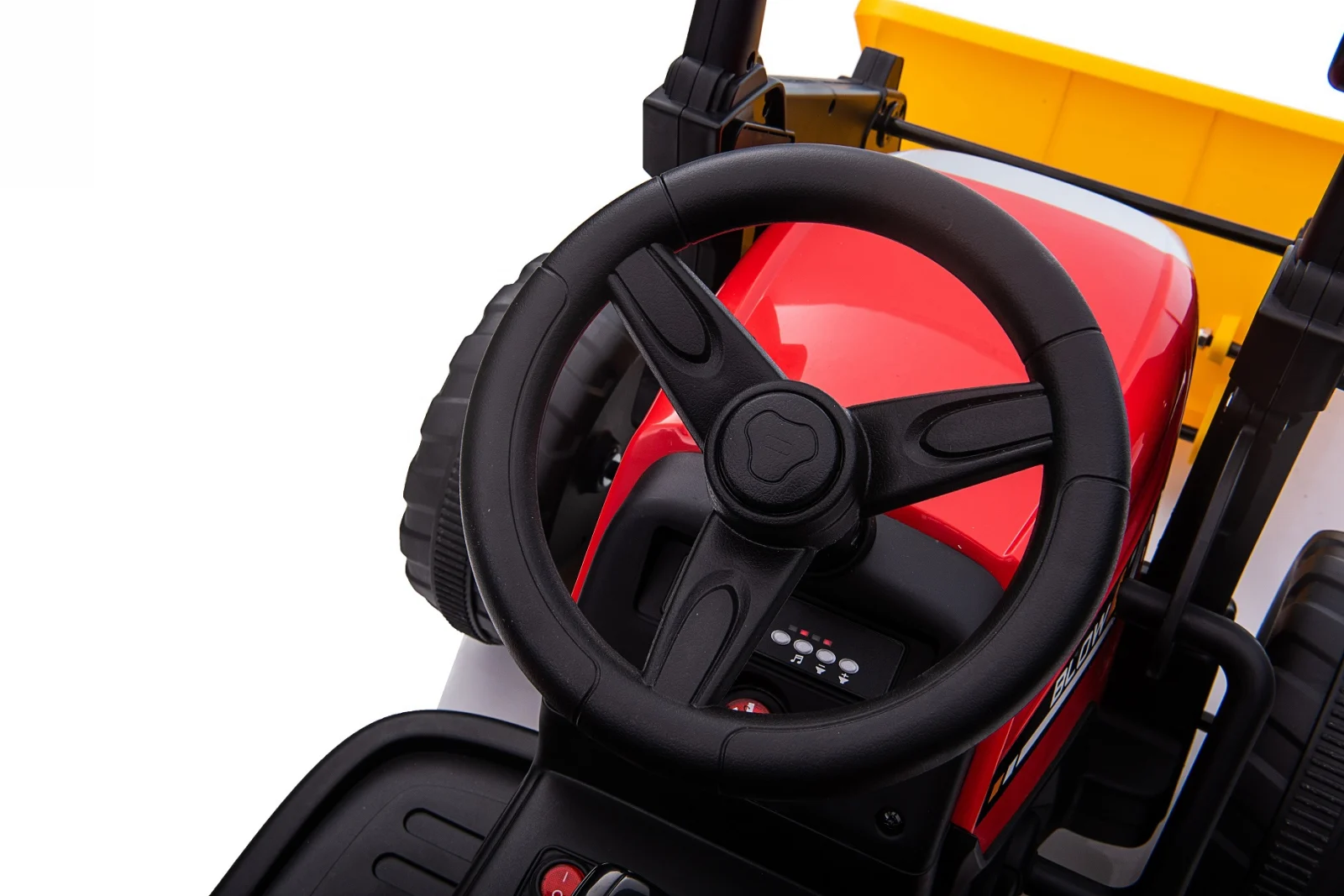 Excavator electric pentru copii BJ611C, 60W, 12V, bluetooth, rosu [5]