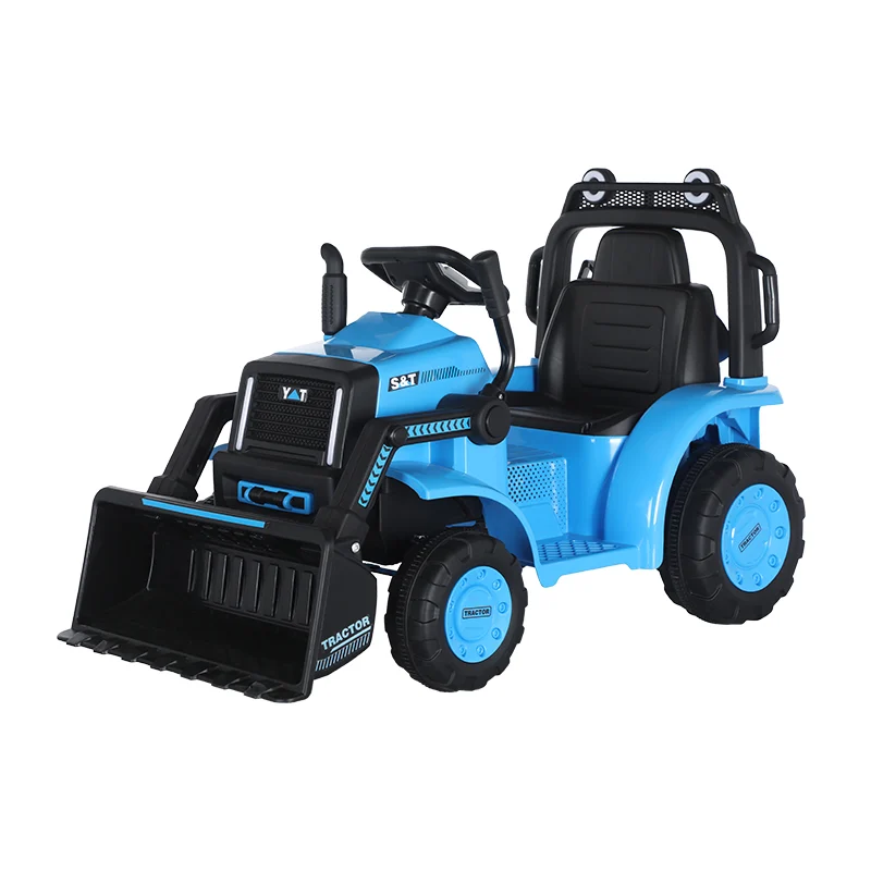 Electric ride-on excavator for children, model BJYT1066, 60W, 6V, remote control included, blue [1]