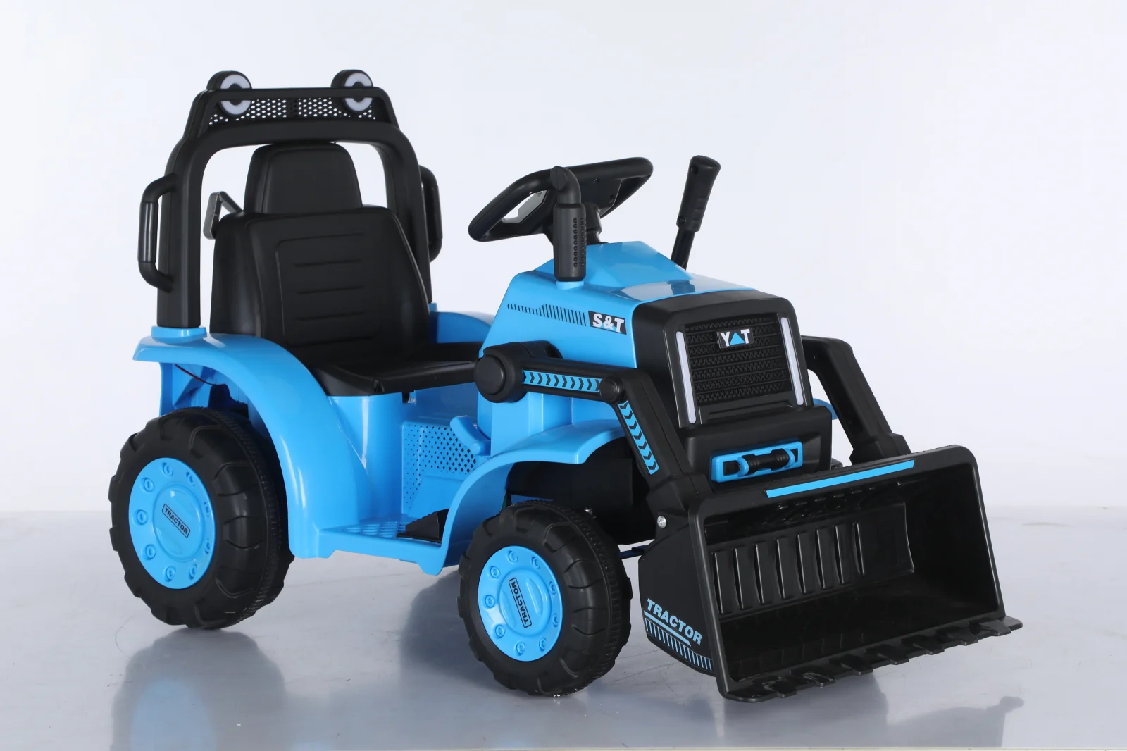 Electric ride-on excavator for children, model BJYT1066, 60W, 6V, remote control included, blue [5]