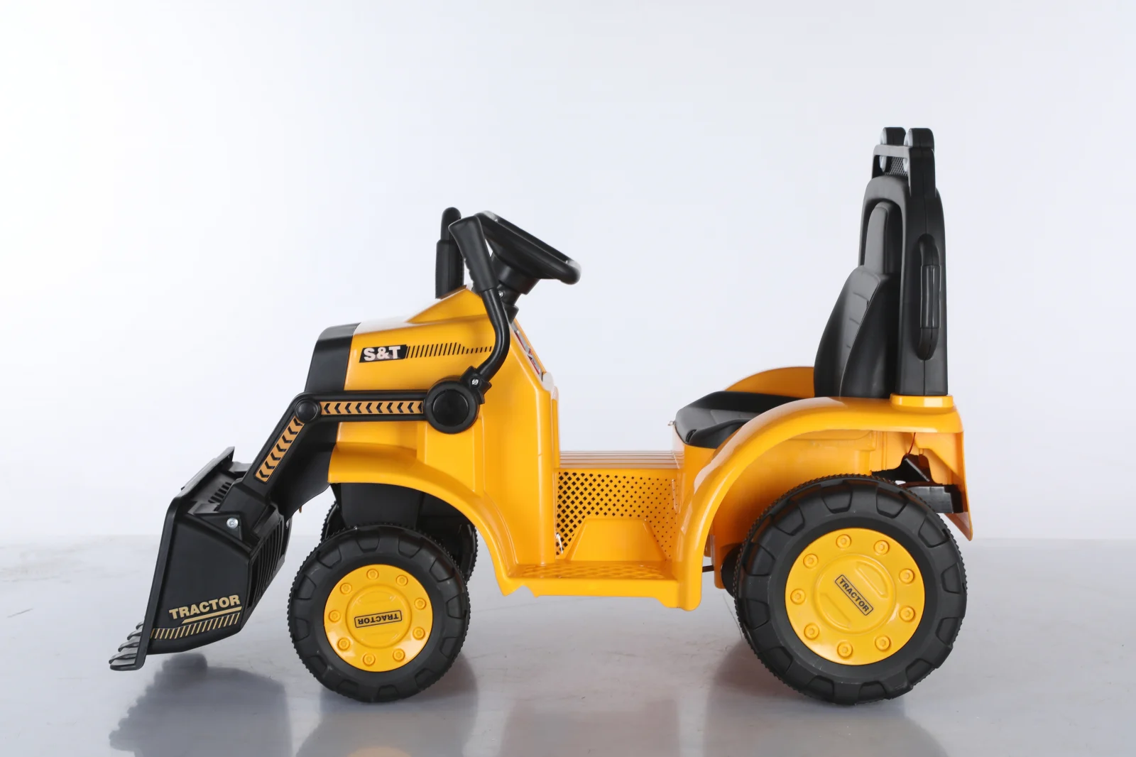 Electric ride-on excavator for children, model BJYT1066, 60W, 6V, remote control included, yellow [5]