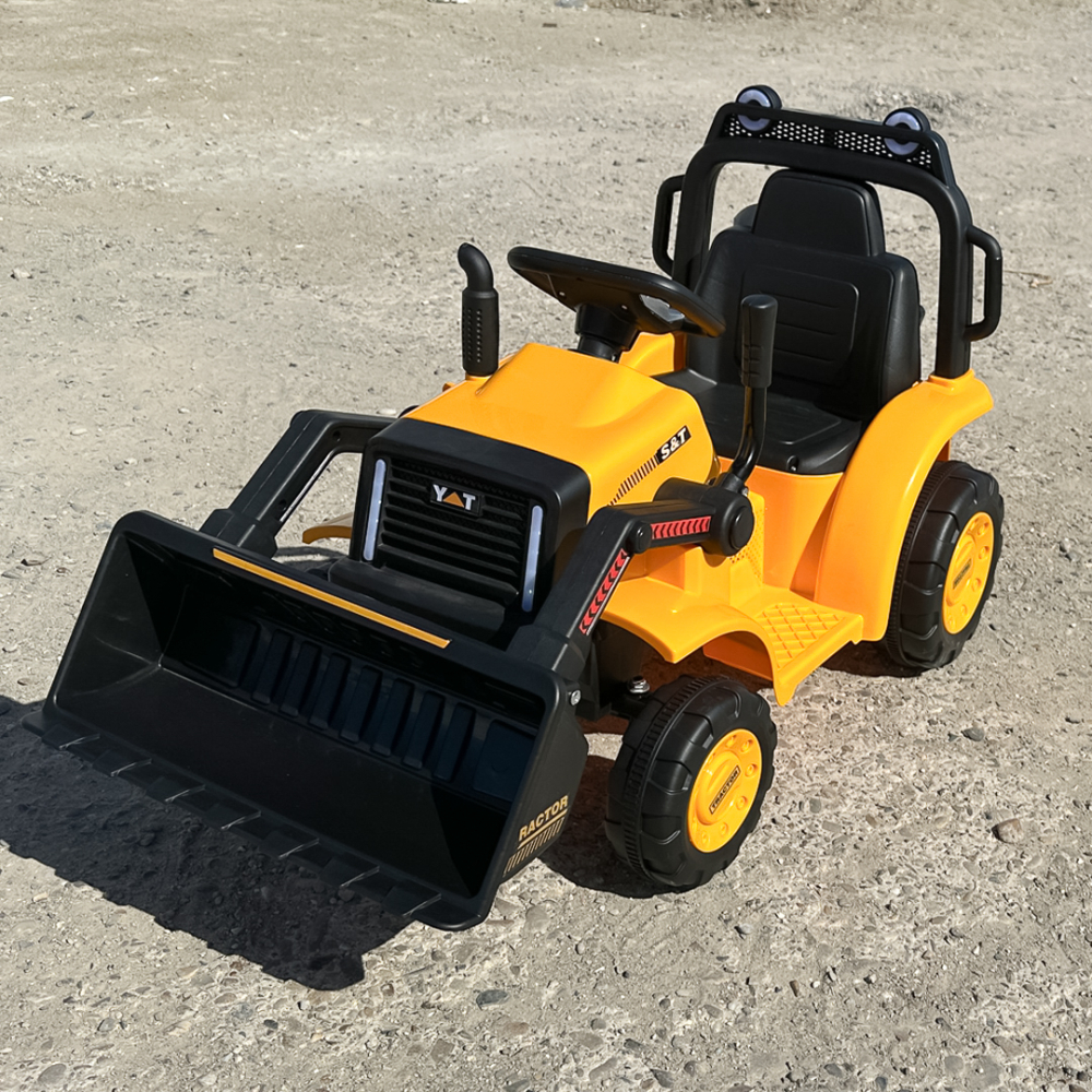 Electric ride-on excavator for children, model BJYT1066, 60W, 6V, remote control included, yellow [2]