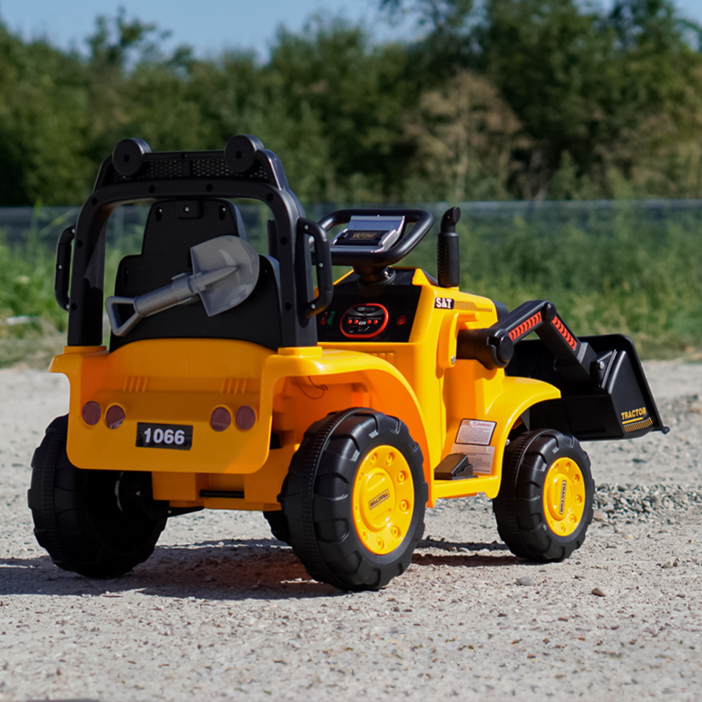 Electric ride-on excavator for children, model BJYT1066, 60W, 6V, remote control included, yellow [8]