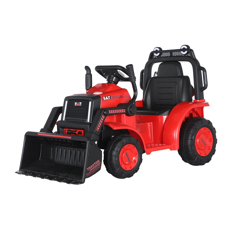 Electric ride-on excavator for children, model BJYT1066, 60W, 6V, remote control included, red [1]