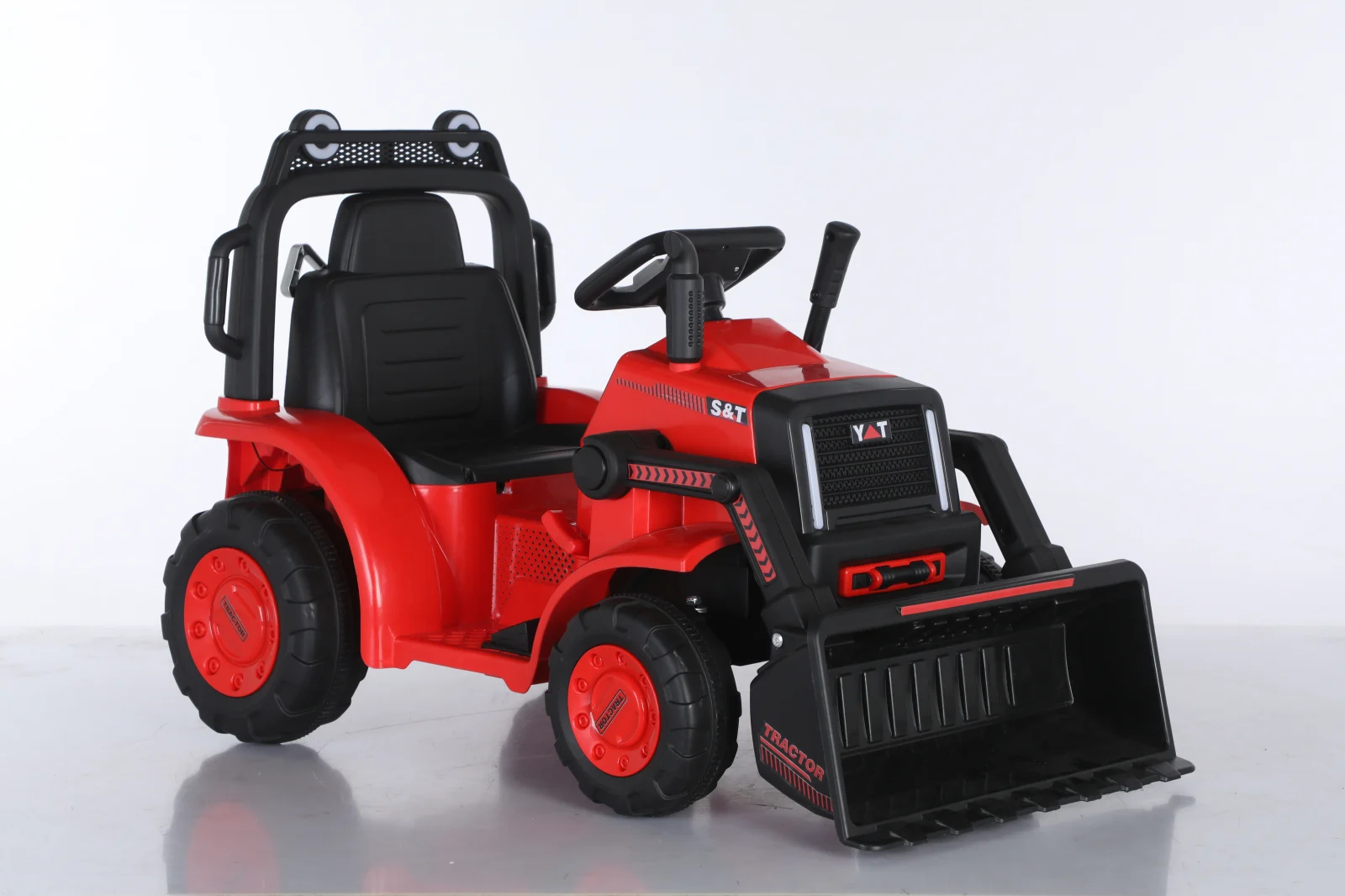 Electric ride-on excavator for children, model BJYT1066, 60W, 6V, remote control included, red [4]