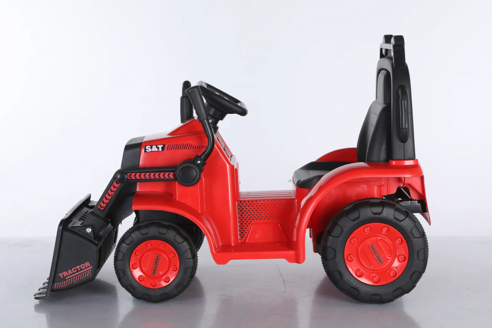 Electric ride-on excavator for children, model BJYT1066, 60W, 6V, remote control included, red [2]