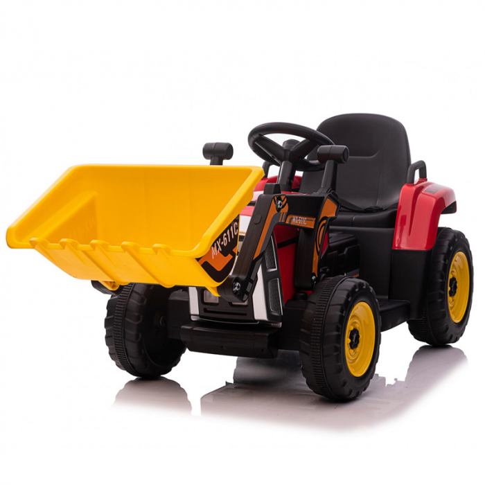 Electric ride-on excavator for children, BJ611C, 60W, 12V, bluetooth, red [1]