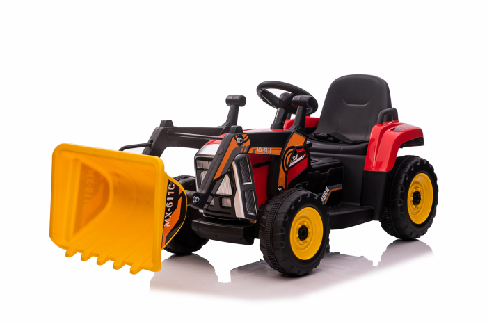 Electric ride-on excavator for children, BJ611C, 60W, 12V, bluetooth, red [4]