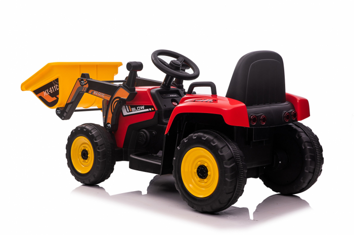 Electric ride-on excavator for children, BJ611C, 60W, 12V, bluetooth, red [2]