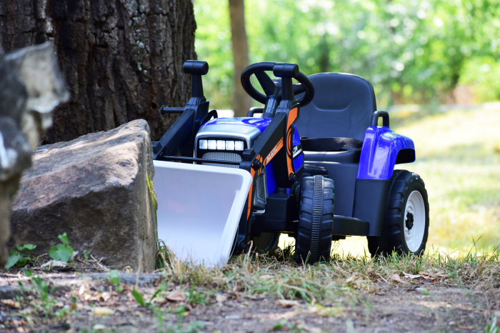 Electric ride-on excavator for children, BJ611C, 60W, 12V, bluetooth, blue [12]