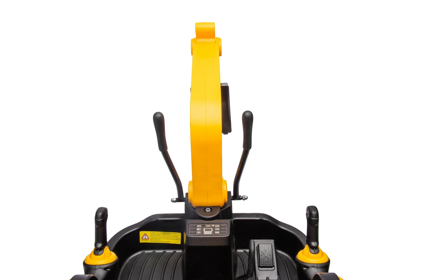 Electric ride-on excavator for children, X7 model, leather seat, remote control included, 12V, 110W, yellow [17]