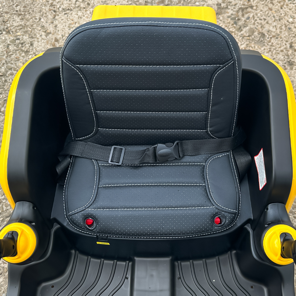 Electric ride-on excavator for children, X7 model, leather seat, remote control included, 12V, 110W, yellow [15]