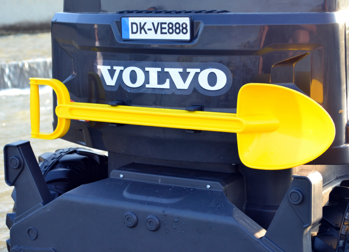 Excavator electric pentru copii Volvo 90W 12V, incarcator actionat electric, scaun tapitat, galben [7]