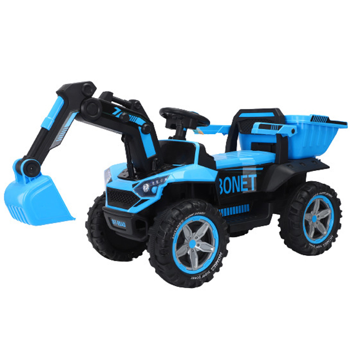 Ride on excavator for children with electric tipper, 60W 12V, remote control, blue [1]