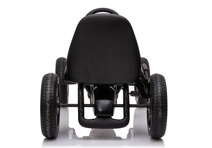GO Kart cu pedale de la Mercedes, roti cauciuc solid, scaun reglabil, centura de siguranta, negru [7]