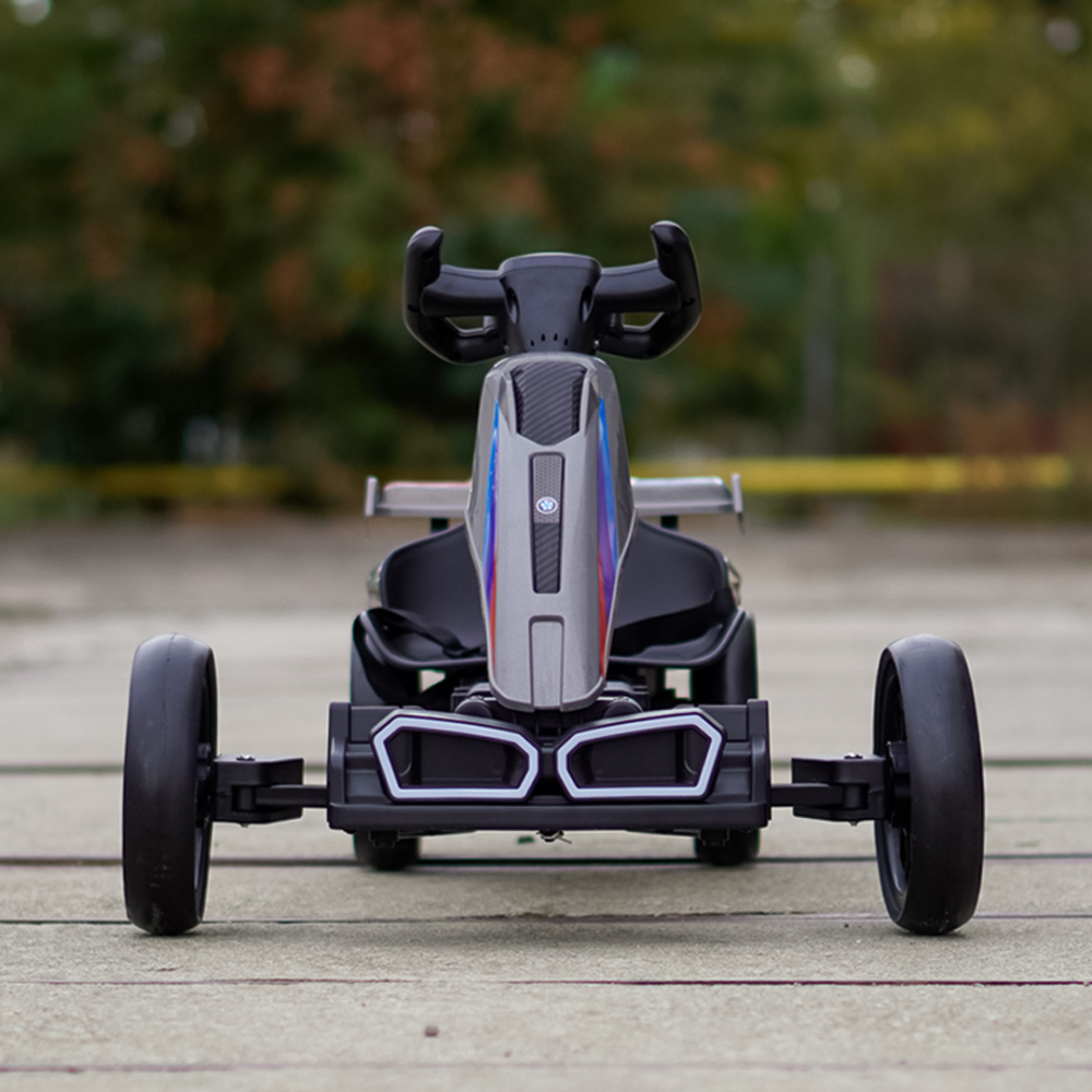 Go-Kart electric 3-7 ani, 70W, 12V 4.5Ah,  roti moi si telecomanda, gri [2]