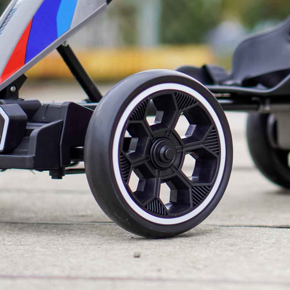 Go-Kart electric 3-7 ani, 70W, 12V 4.5Ah,  roti moi si telecomanda, gri [7]