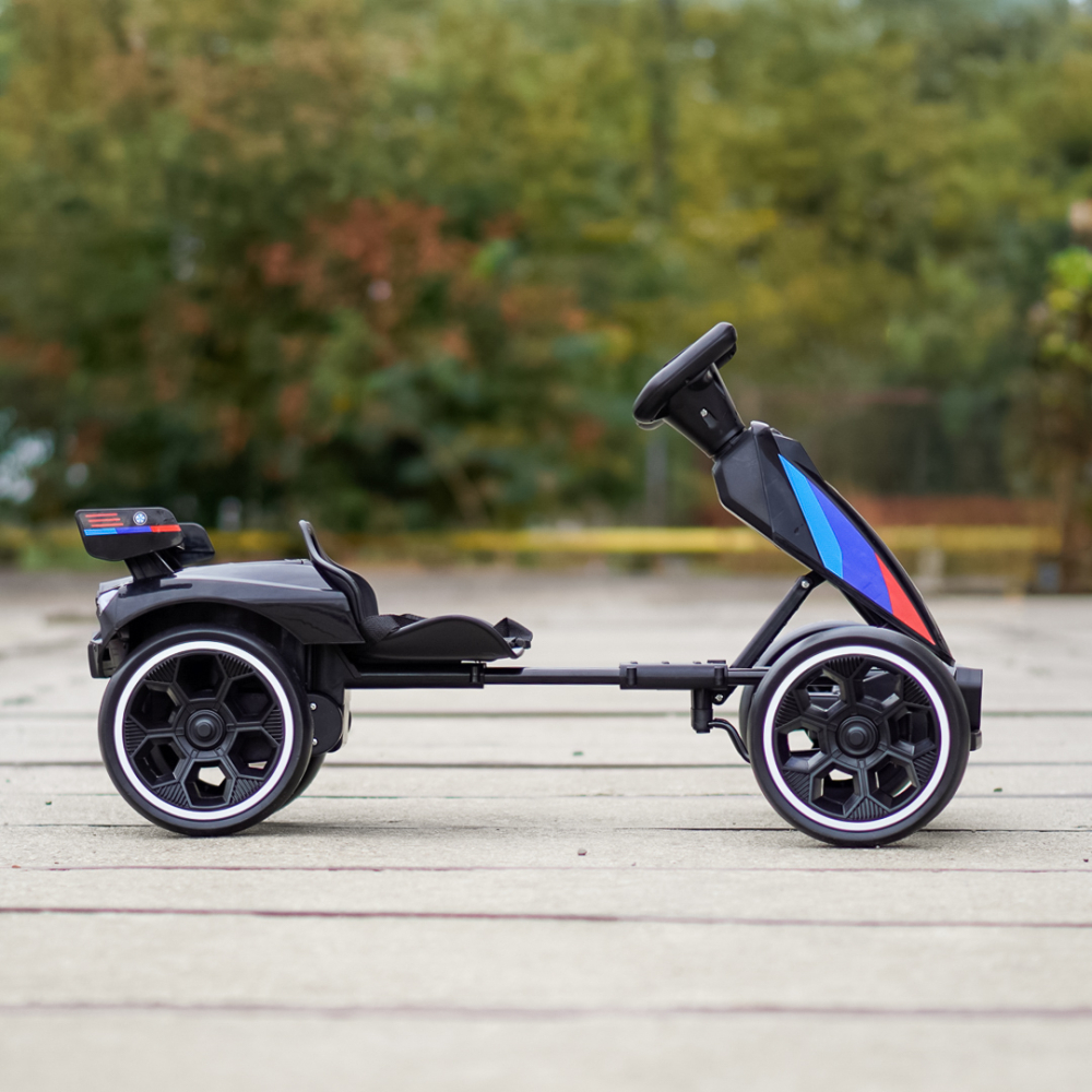Go-Kart electric 3-7 ani, 70W, 12V 4.5Ah,  roti moi si telecomanda, negru [5]