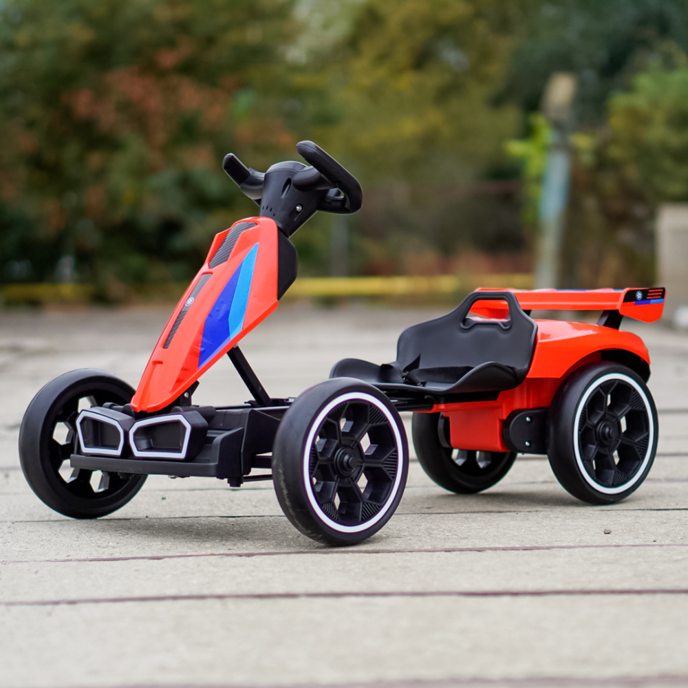 Go-Kart electric 3-7 ani, 70W, 12V 4.5Ah,  roti moi si telecomanda, rosu [8]