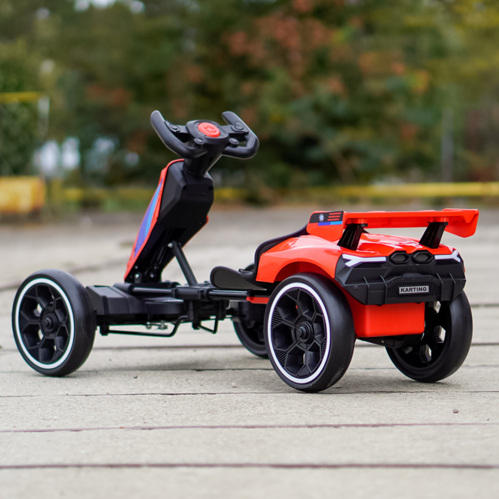 Go-Kart electric 3-7 ani, 70W, 12V 4.5Ah,  roti moi si telecomanda, rosu [7]