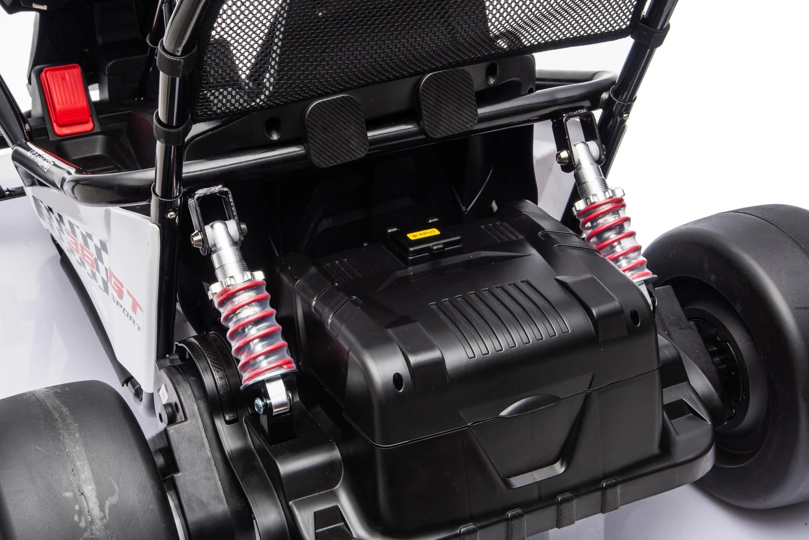 Go-Kart electric cu functie DRIFT, 4-8 ani, 300W, 24V 10Ah, scaun tapitat, rosu [10]
