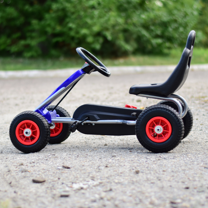 Go-Kart with pedals A-05-1, for children 3-8 years, with inflatable wheels, blue [5]