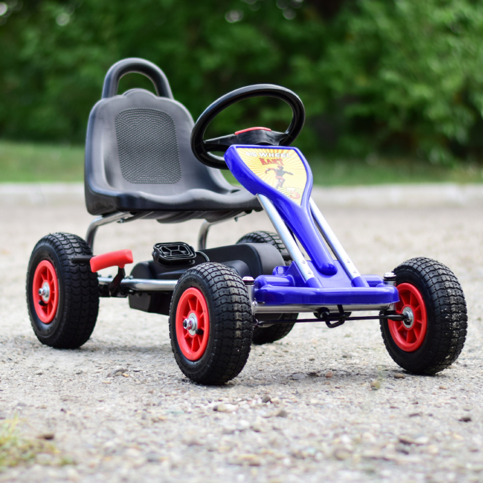 Go-Kart with pedals A-05-1, for children 3-8 years, with inflatable wheels, blue [3]