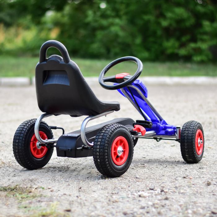 Go-Kart with pedals A-05-1, for children 3-8 years, with inflatable wheels, blue [8]