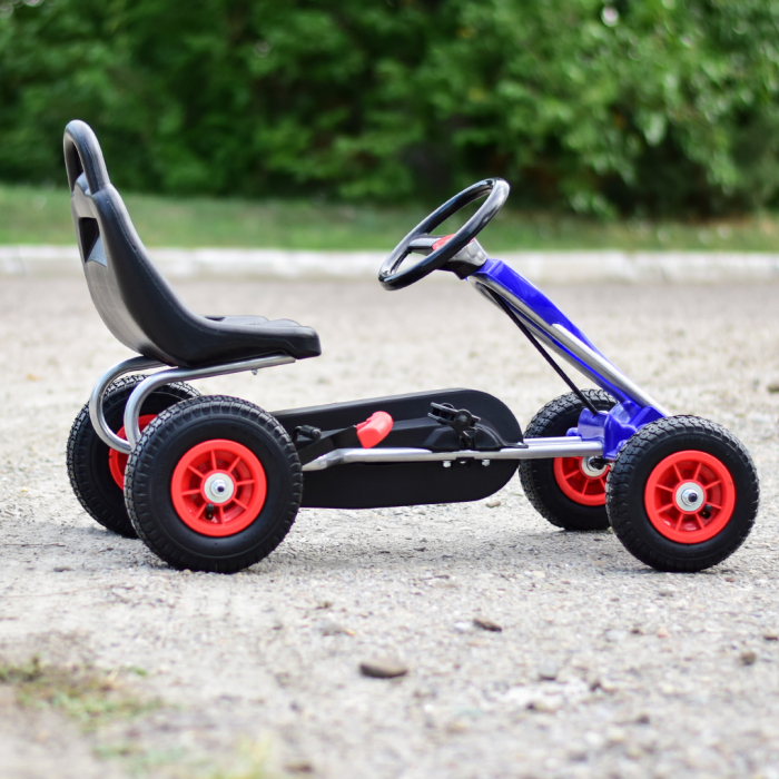 Go-Kart with pedals A-05-1, for children 3-8 years, with inflatable wheels, blue [9]