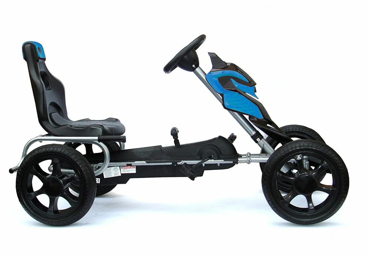 Ride on kart with pedals for children 5-10 years, Thunder, EVA wheels, blue [11]
