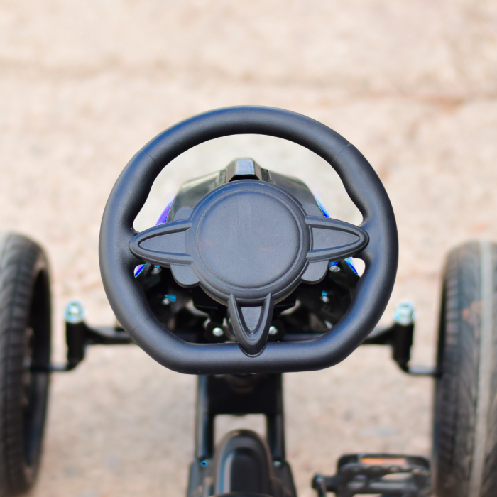 Ride on kart with pedals for children 5-10 years, Thunder, EVA wheels, blue [9]