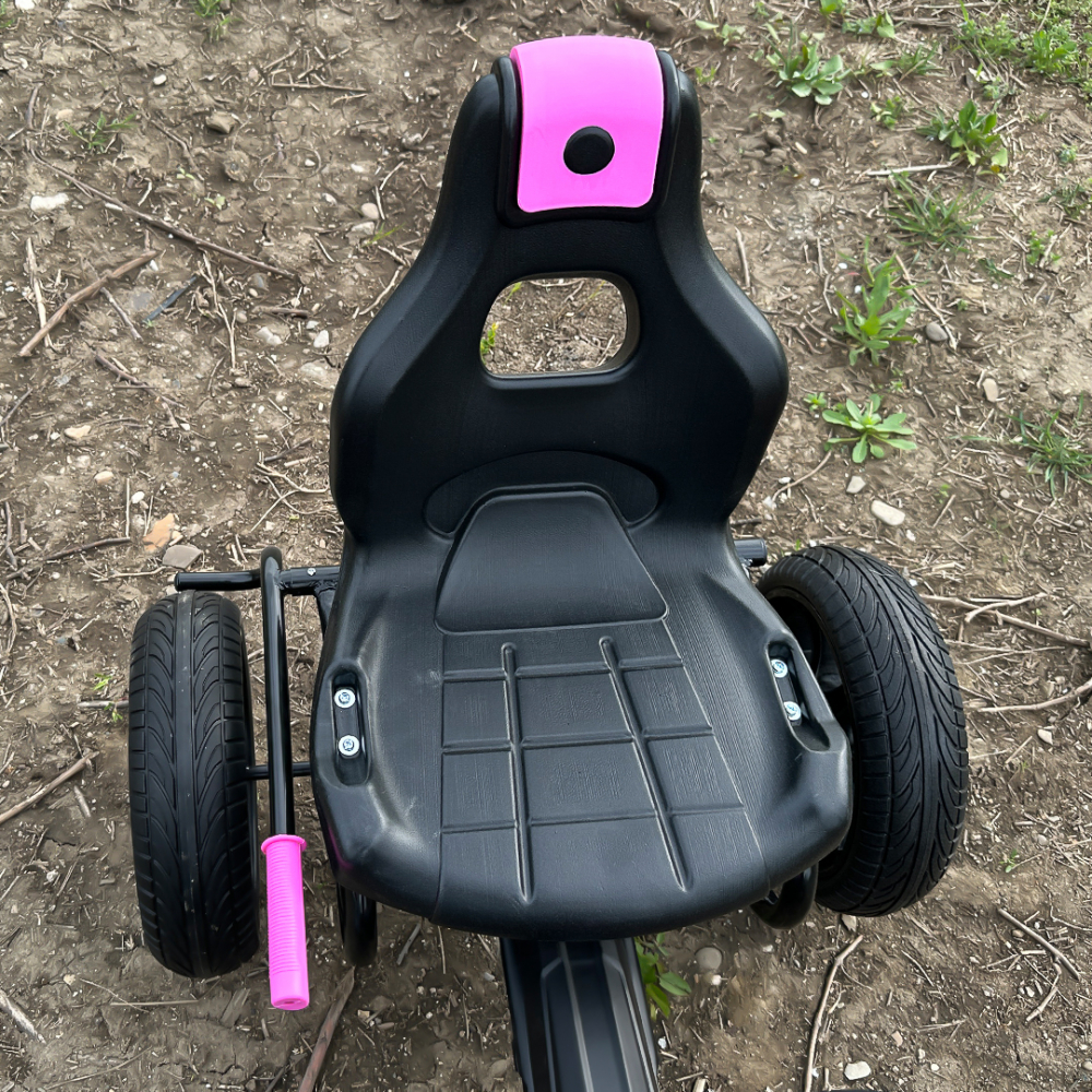 Ride on kart with pedals for children 5-10 years, Thunder, EVA wheels, pink [10]