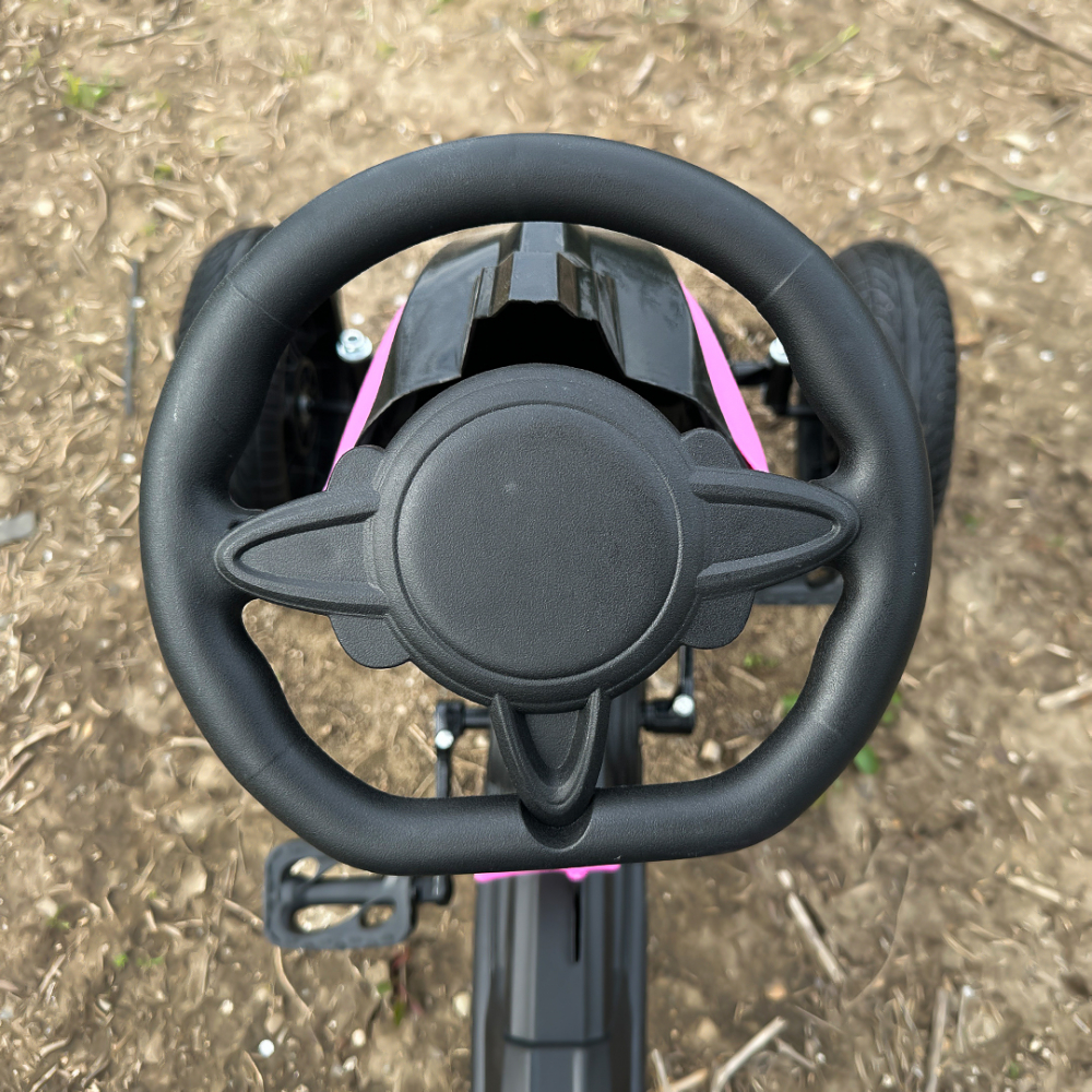 Ride on kart with pedals for children 5-10 years, Thunder, EVA wheels, pink [13]