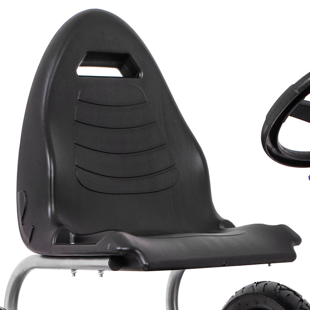 Kart cu pedale, pentru copii 6-15 ani, F8-1, roti Gonflabile 10 inch, albastru [4]