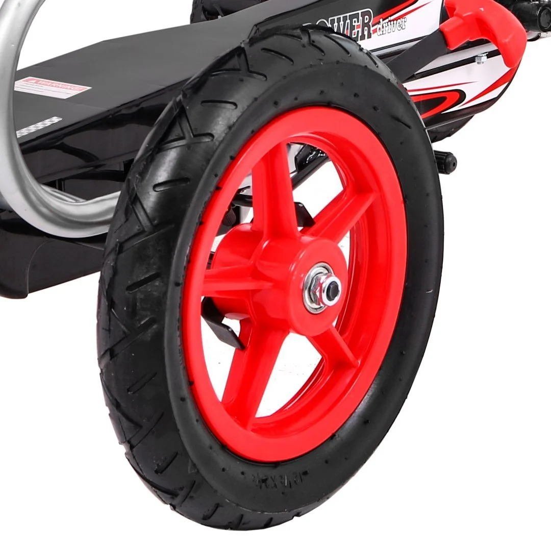 Kart cu pedale, pentru copii 6-15 ani, F8-1, roti Gonflabile 10 inch, rosu [17]