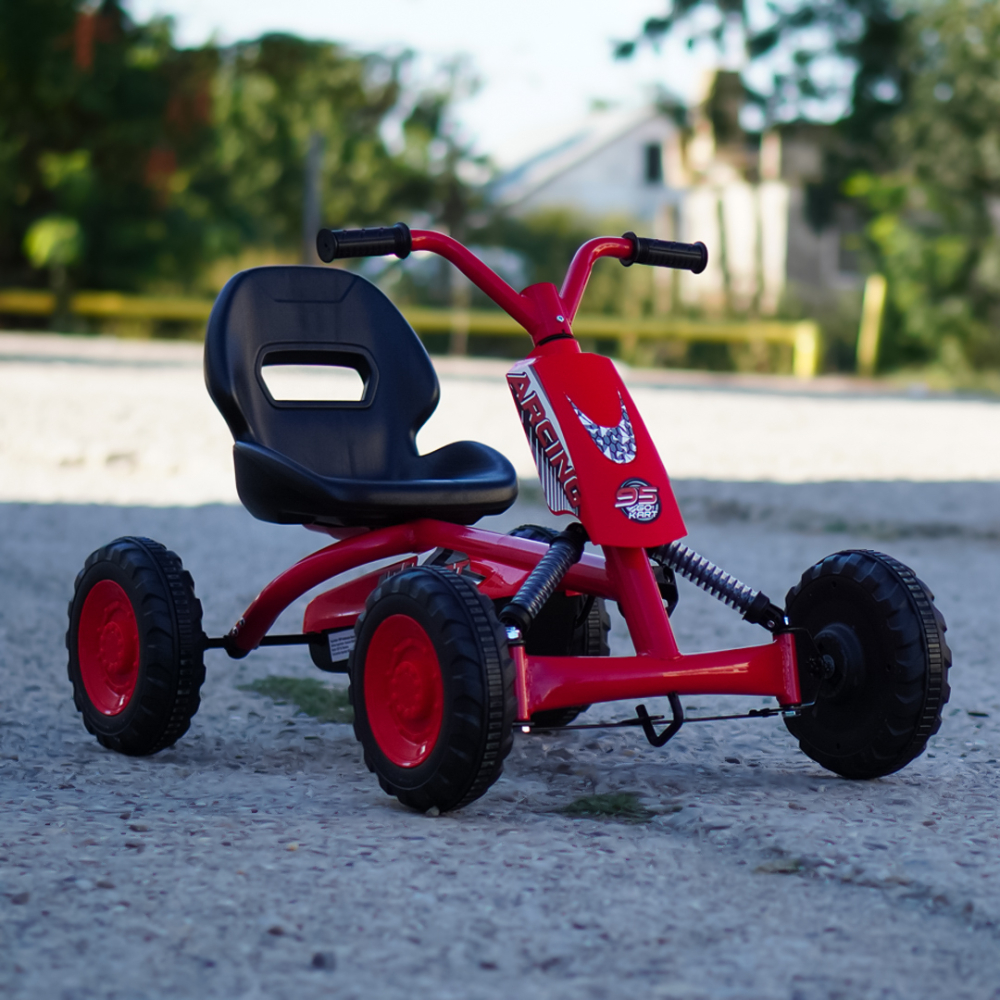 Kart cu pedale pentru copii intre 2 si 6 ani, rosu [3]