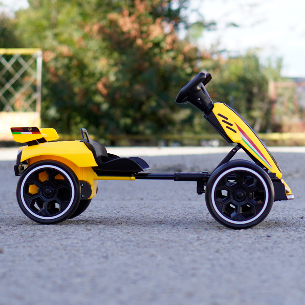 Kart electric copii 3-7 ani, 70W, 12V 4.5Ah,  roti moi si telecomanda, galben [4]