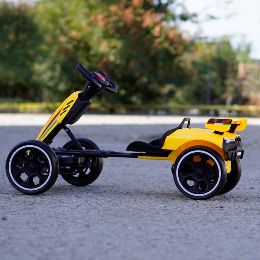 Kart electric copii 3-7 ani, 70W, 12V 4.5Ah,  roti moi si telecomanda, galben [7]