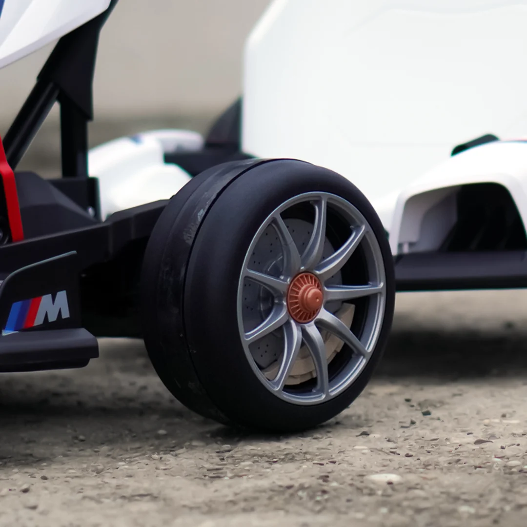 Kids Electric Go-Kart BMW Motorsport, 500W Power, Adjustable Chassis, White [9]