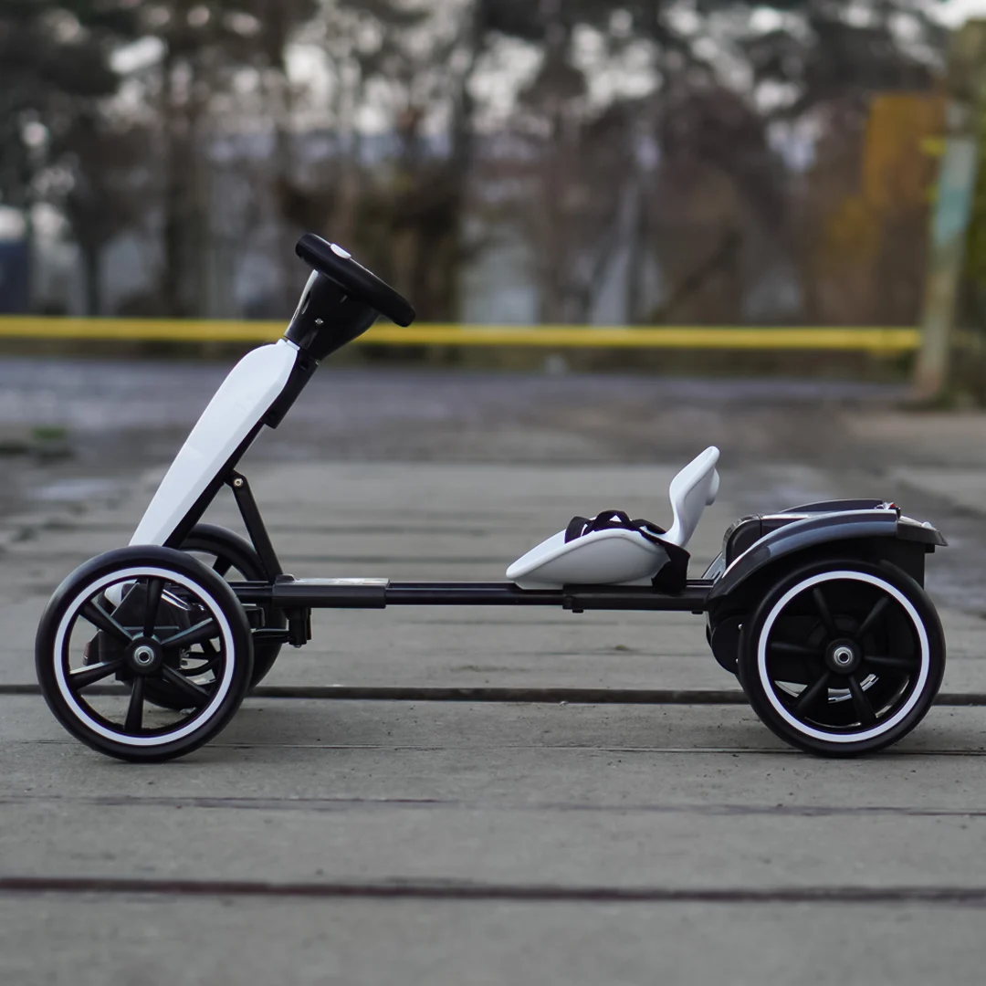 Electric GoKart V2 for Kids 3–7 Years, 12V 45W, Parental Control Remote, Bluetooth Music, Foldable Kids Go Kart, White [6]