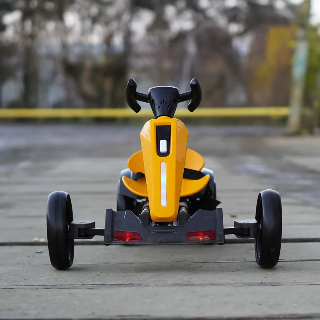 Electric GoKart V2 for Kids 3–7 Years, 12V 45W, Parental Control Remote, Bluetooth Music, Foldable Kids Go Kart, yellow [5]