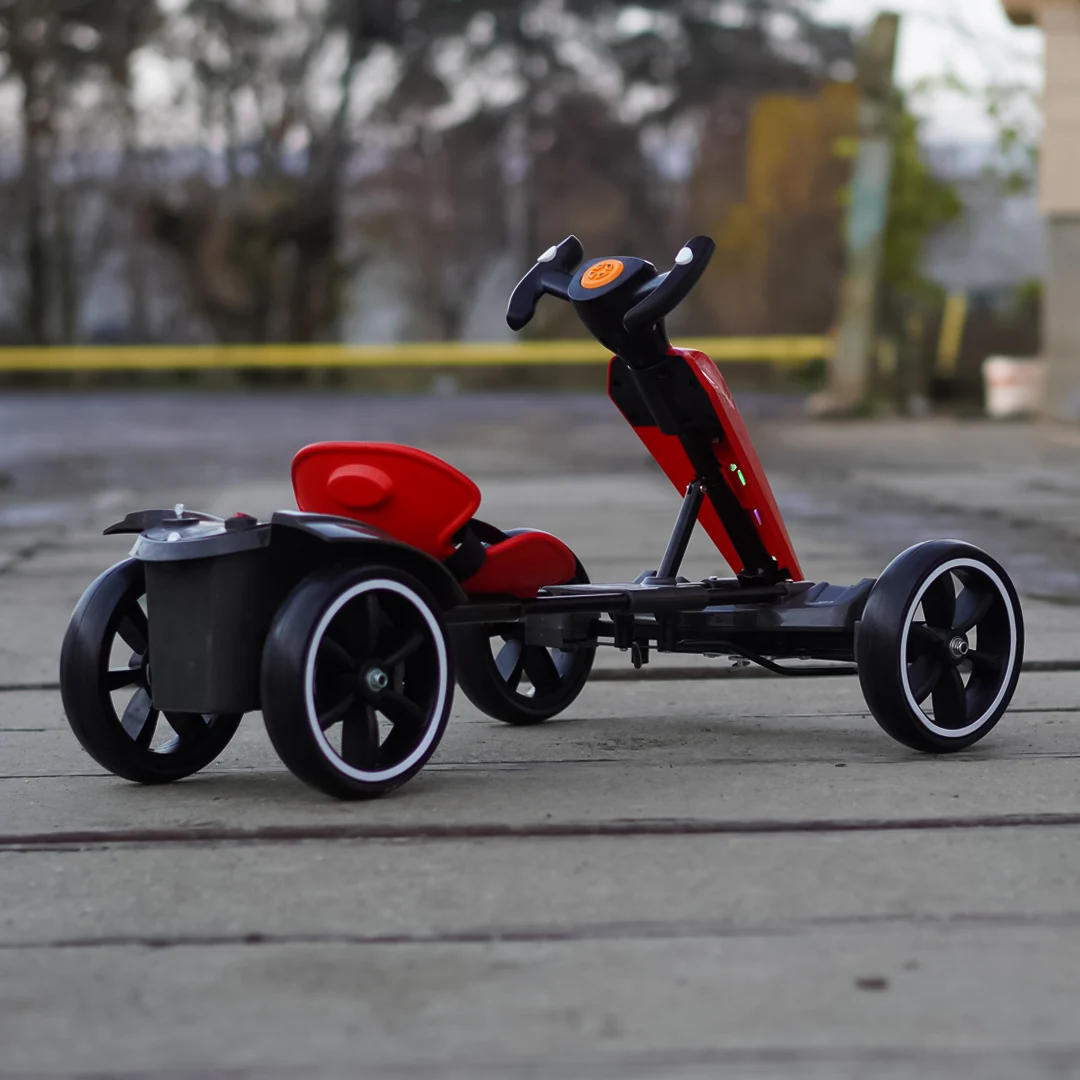 Electric GoKart V2 for Kids 3–7 Years, 12V 45W, Parental Control Remote, Bluetooth Music, Foldable Kids Go Kart, red [6]