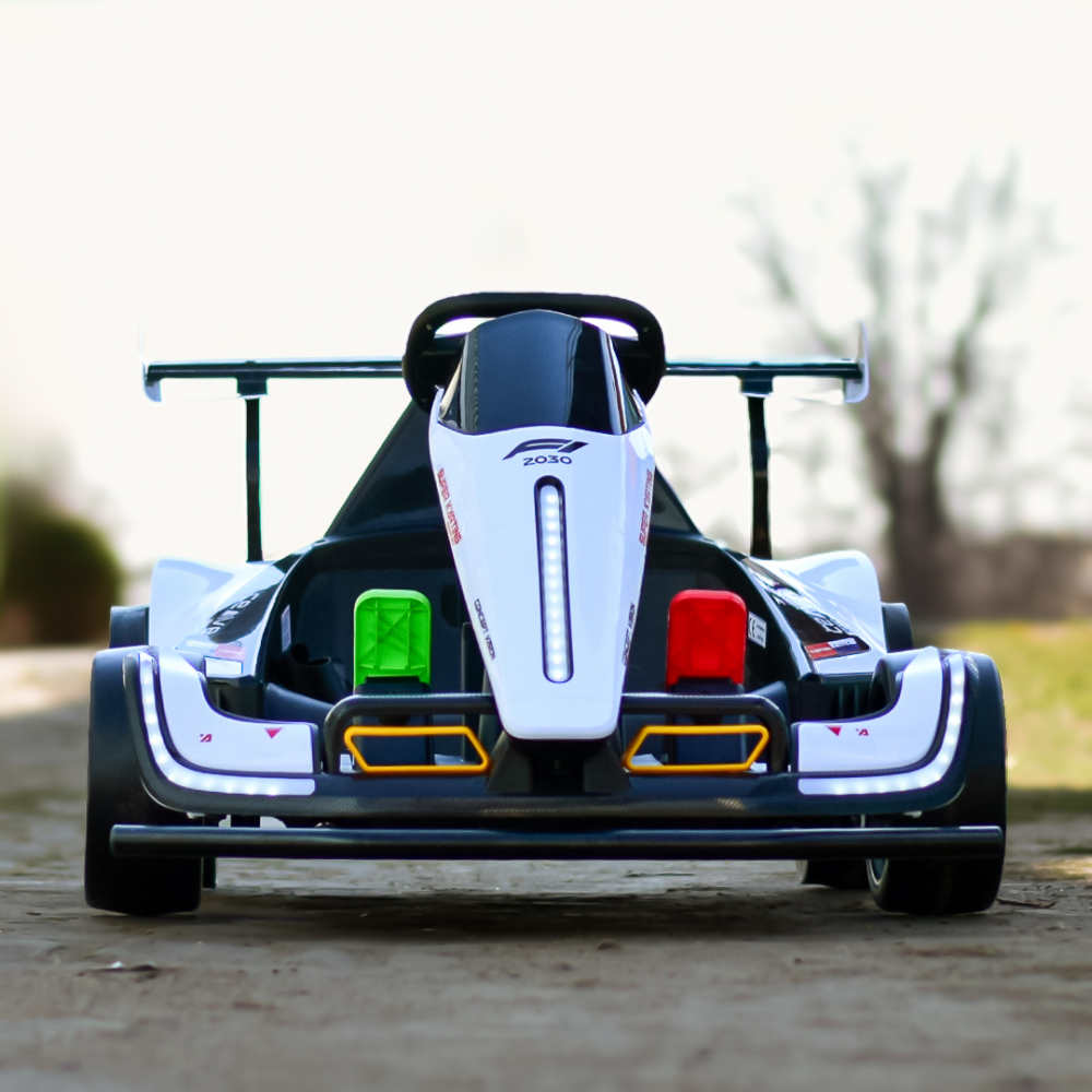 Electric ride-on kart for children between 3-11 years, Racing F1, 500W, 24V, remote control, white [3]