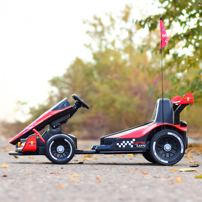 Kart electric pentru copii intre 3 si 11 ani, Racing F1, 500W, 24V, telecomanda inclusa, rosu [3]